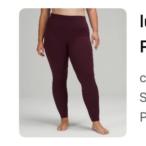 Maroon Burgundy Lululemon Align Leggings Cassis